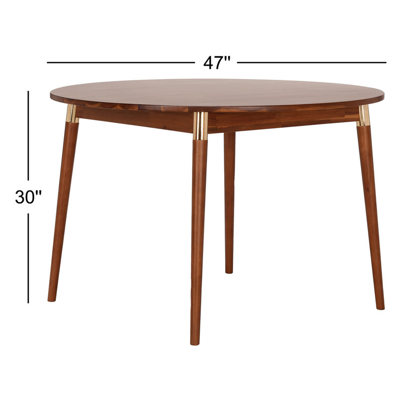 Table de salle à manger en bois massif 47 po Dakota