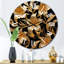 Horloge murale Golden Flower-93378998