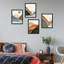 Ensemble de 4 impressions de décorations murales encadrées sur papier, 4 pièces-93012640-93012641