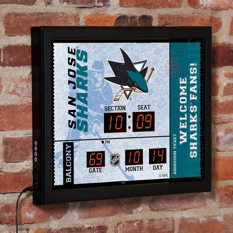 Horloge murale San Francisco 49ers Bluetooth, Sporters de l'équipe 49ers de San Francisco, Blanc / noir / bleu