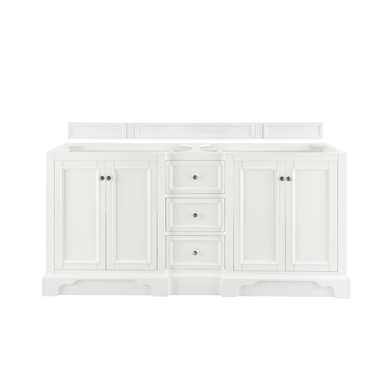 Kewstoke 72'' W Double Vanity, Carrara White, 8" Widespread