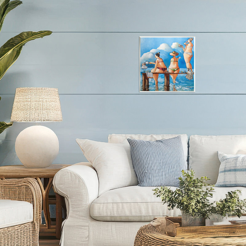 Plaque murale «Tea Break On The Jetty», design par Ronald West
