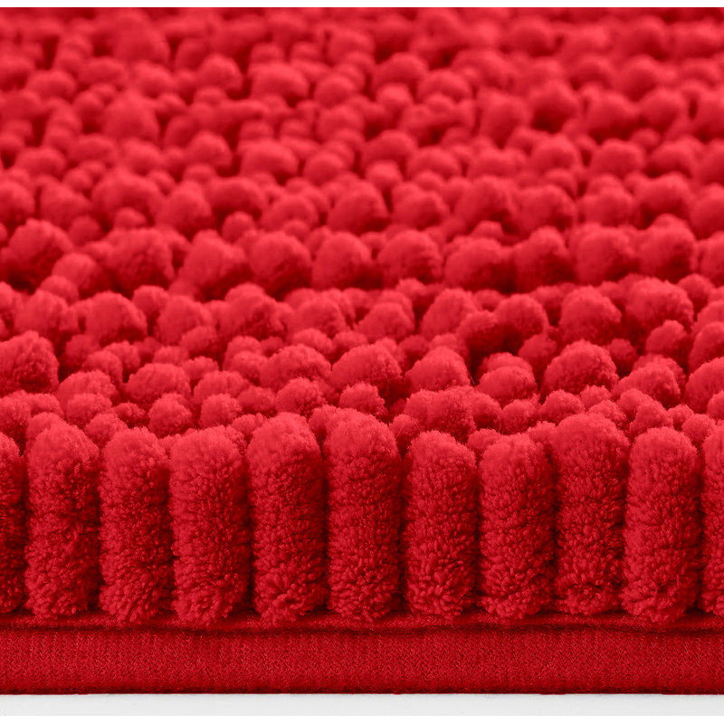 Tapis pour salle de bain Soft, Rouge