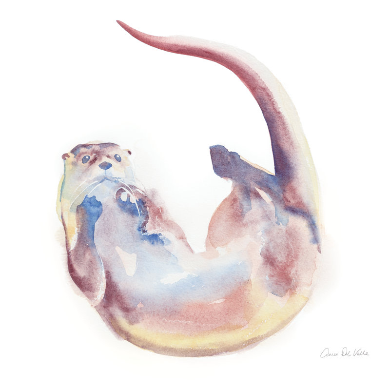 «Natation de natation II» par Aimee Del Valley - peinture sur toile tendue, H 20 po x l 20 po x P 1,25 po