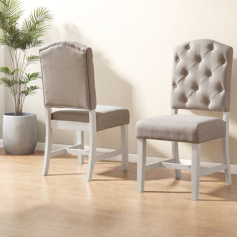 Chaises de salle à manger rembourrées Comfort, en bois massif, style maison de campagne