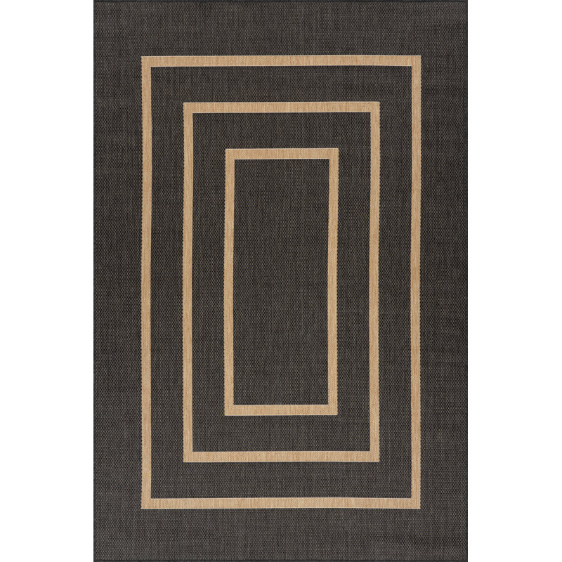  Tapis intérieur / extérieur Arissea, Rectangulaire 4 pi x 6 pi, Gris