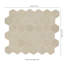 Carreau de mosaïque de plancher et de mur en porcelaine mate hexagonale 12 po x 12 po Sande-65370256