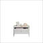 Table basse élégante gris clair avec tiroir spacieux et fabrication durable pour la vie moderne