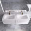 Meuble-lavabo double 60 po avec comptoir 60 po