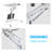 Mobile Sit Stand Desk - Height Adjustable Standing Laptop Desk Cart Rolling Couch Table On Wheels White Workstation With Gas Spring Riser For Home Office Classroom