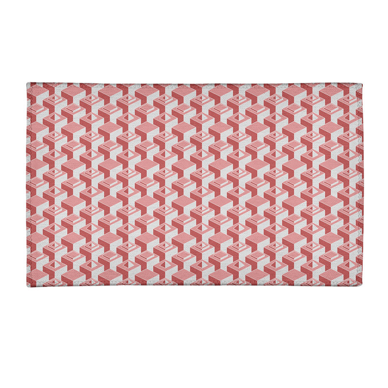 Tapis rouge/rouge lumières/beige monochrome skyscrapers, Rectangle 2 pi x 3 pi