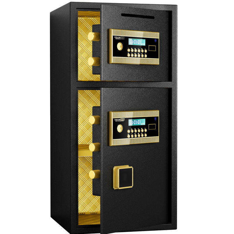Grand coffre-fort à double porte à pièces, coffre-fort de sécurité numérique avec sac ignifuge et imperméable, coffre-fort de 6,5 pieds cubes avec fonction de code caché pour la maison, le bureau et l'hôtel