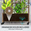 Wooden Trellis Planter Raised Beds for Garden with Wheels, Brown