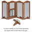 Clarica Wood Free Standing Pet Gate With Door-1357953254