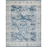 Vintage Looms Blue/Beige Polyester powerloom Area Rug