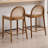 Modern Bar Stools Upholstered Counter Stools With Rattan Backrests And Wood Legs Kitchen Stools For Island-319297921-319298045