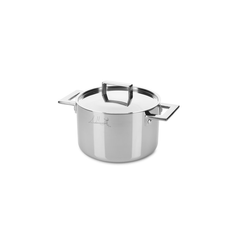 Attiva Deep Pot with Lid 9.45" - 12 Pieces - Stainless Steel