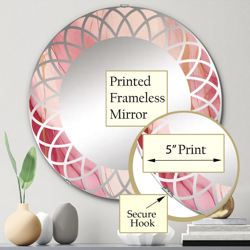 Miroir mural rond Kopelson, 24 po x 24 po