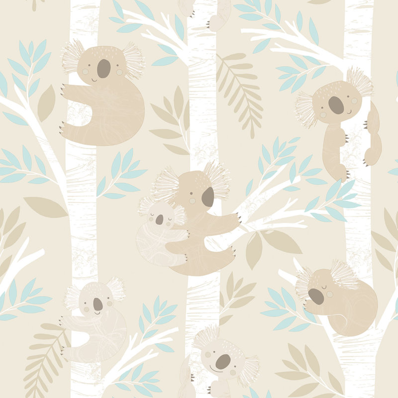 Erithon 10m x 53cm Glitter Wallpaper Roll, Beige/Blue/Glitter
