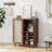 Sideboard Cabinet With Storage, 34 Inch Wine Bar Cabinet With Wine Racks, Buffet Cabinets For Home, Living Room-1263097551