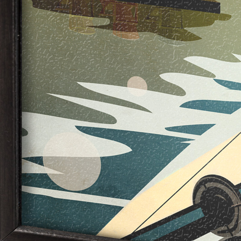 «Muskoka Go» par Simeng, reproduction d'art encadrée sous verre, H 15,5 po x l 10,5 po x P 1,5 po, Cadre flottant noir