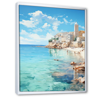 French Seaside At Antibes III - Nautique et plage, reproduction d'art sur toile