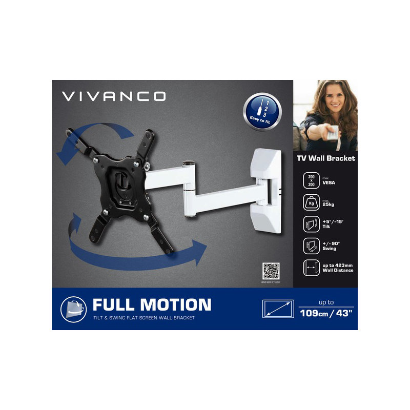 Vivanco Single Screen Wall Mount