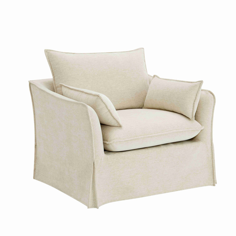 Chaise en lin Shane avec 2 coussins