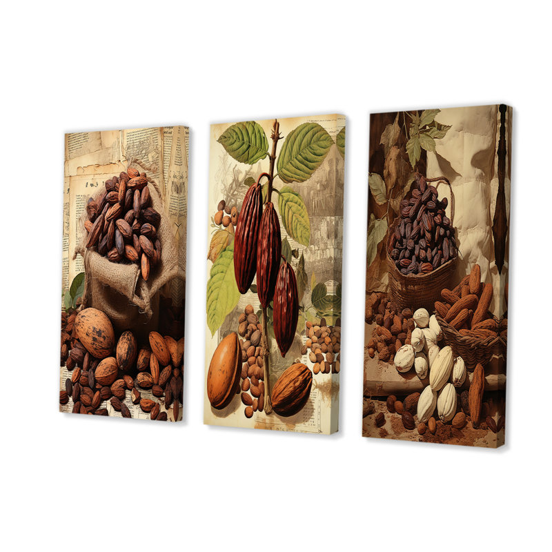 Velours cacao rétro, H 28 po x l 36 po, Toile tendue