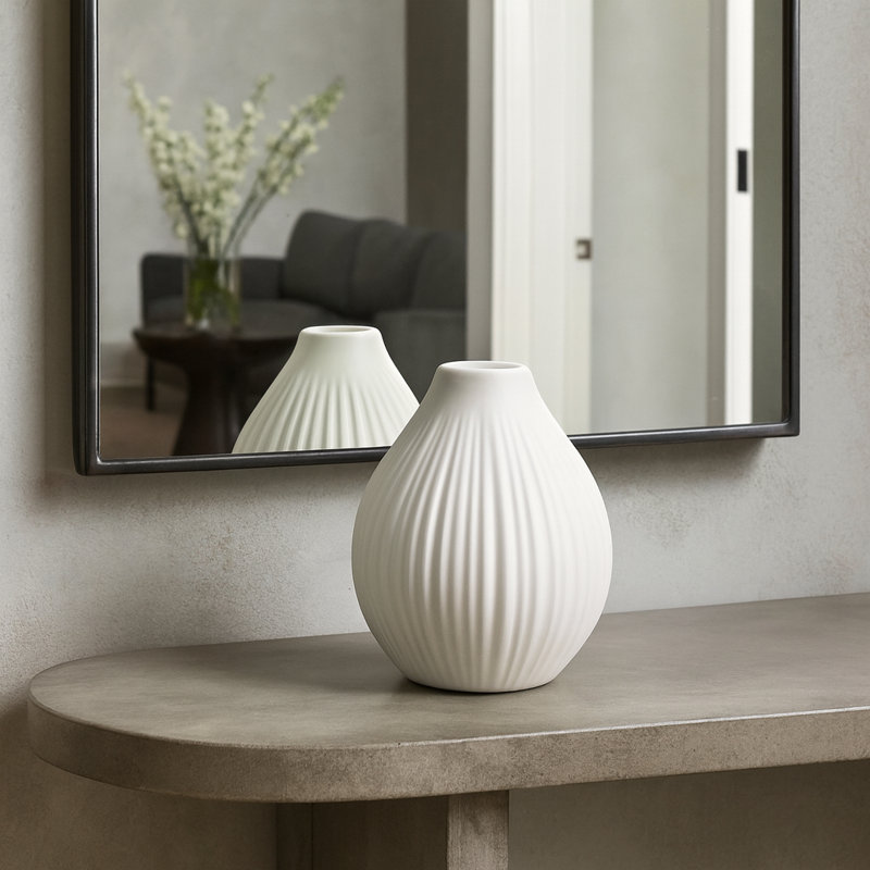 Vase de table en porcelaine Bokoshe, Blanc