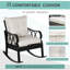 Chaise berçante Backyard, siège de véranda en aluminium Look. Coussin confortable, fabrication stable, sièges de détente extérieurs pour coussins, détente