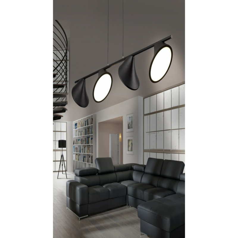 4 - Light Black LED Kitchen Island Pendant