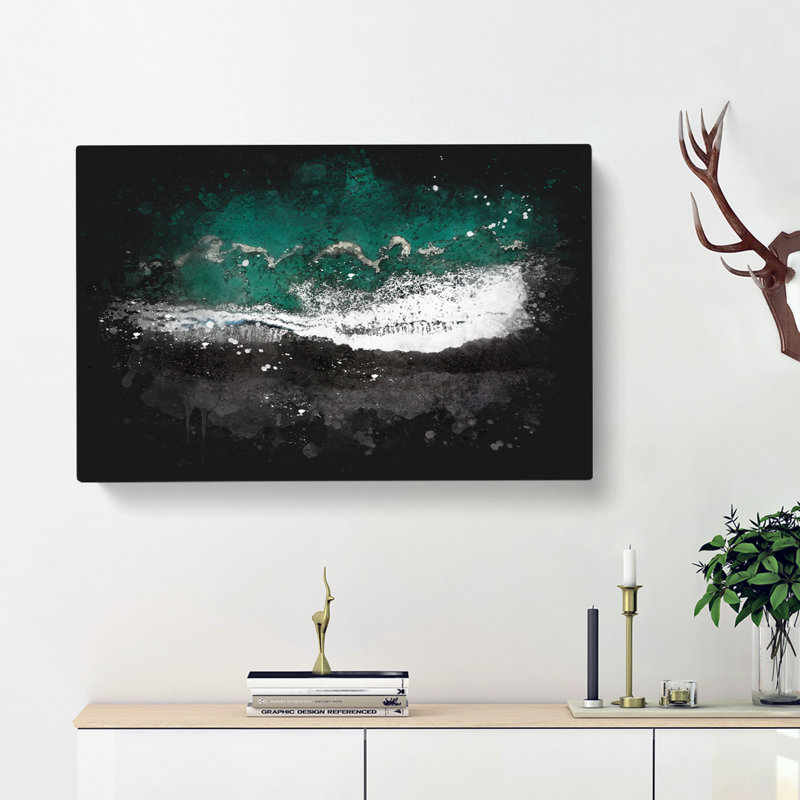 Above The Black Sand Beach In Iceland - Wrapped Canvas, 60cm H x 91cm W x 3cm D