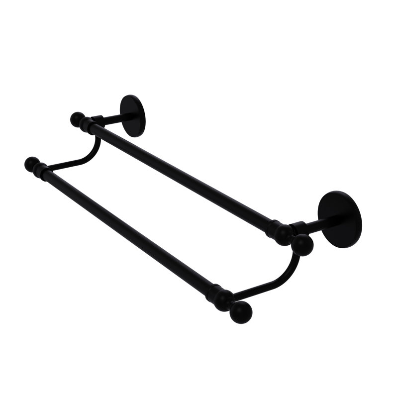 Double barre à serviettes murale Goble, 30 po, Noir mat