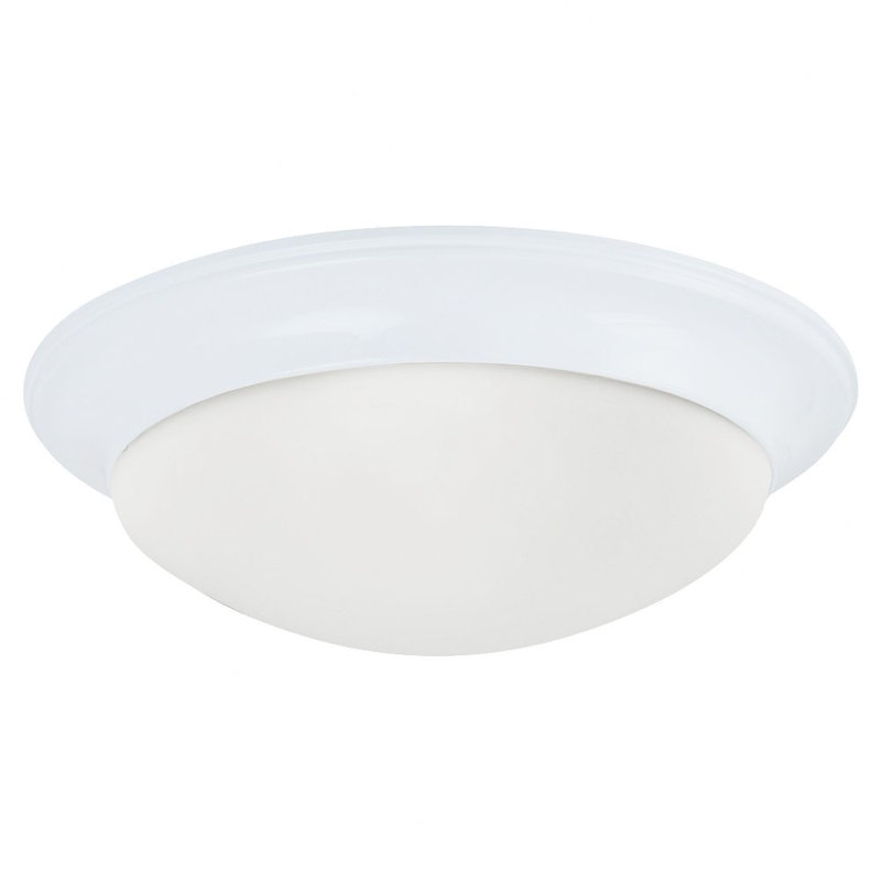 Nash One Light Ceiling Flush Mount from Generation Lighting , White, Yes