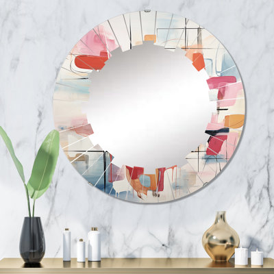 Dourado - Miroir mural Mid-Century rond