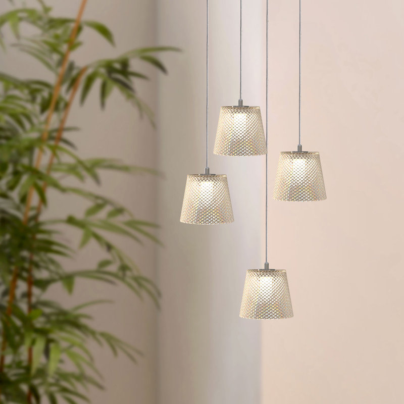 Luminaire suspendu conique à 4 lumières Emerie