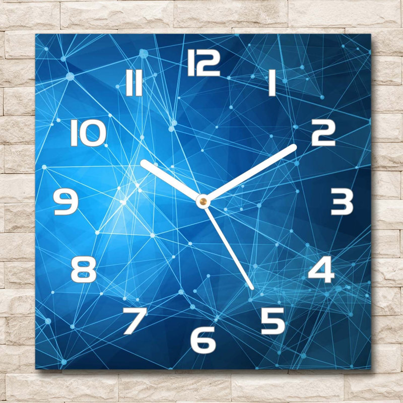 Hawanya Glass Wall Clock, White/Navy