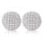 Seda 6" Silver Faux Crystal and Silver Decorative Orb Tabletop Sculpture-1797493810