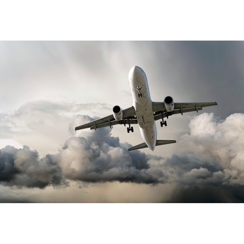 Jet Avion atterrissant dans la tempête par Sharplie_Done, H 20 po x l 30 po