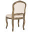 Chaise d'appoint capitonnée fleurie en chêne rustique Fleur-19072350