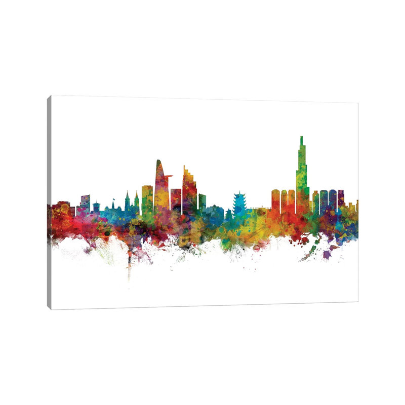 Ho Chi Minh City, Vietnam Skyline by Michael Tompsett - 1 Piece Wrapped Canvas Wall Art, 152.5 cm H x 101.5 cm W