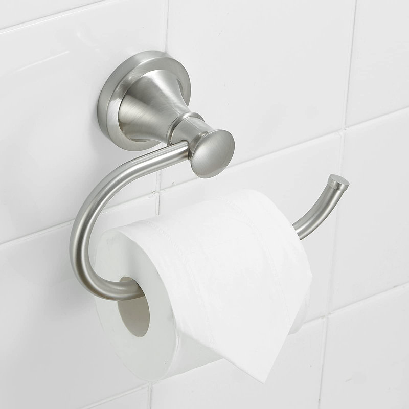 Brushed Nickel Wall Mounted Toilet Paper Holder