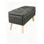 Banc de rangement avec repose-pieds avec plateau intégré et pieds en bois-711939154