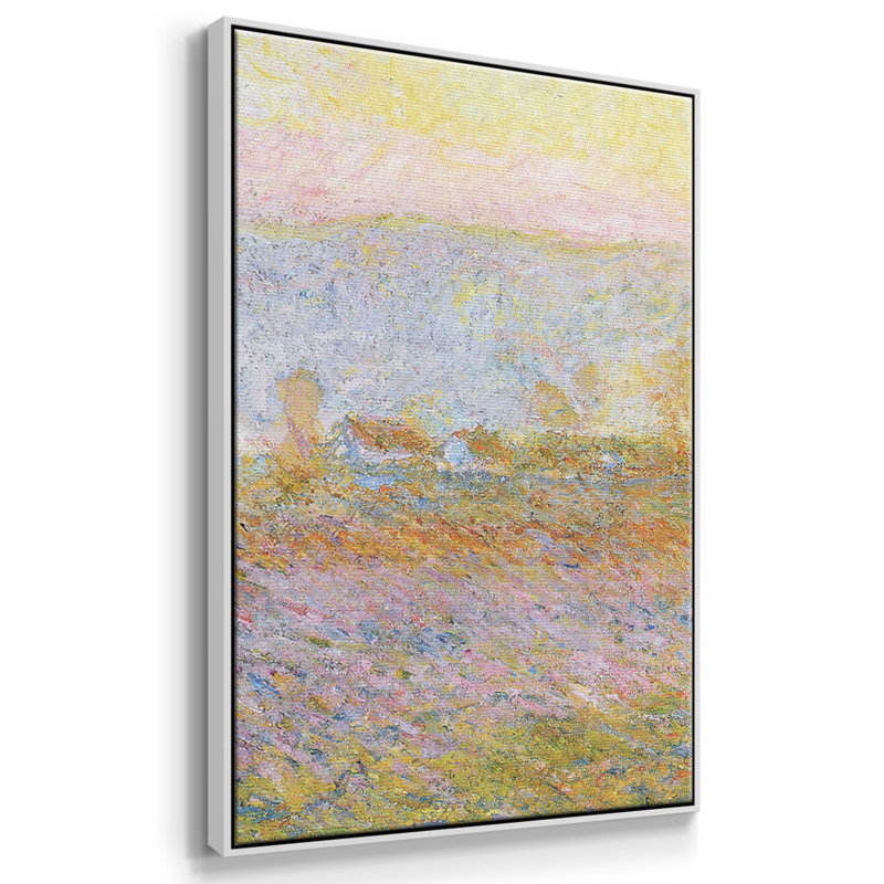 Claude Monet - Toile encadrée multi-pièces, H 40 po x l 78 po, Cadre blanc
