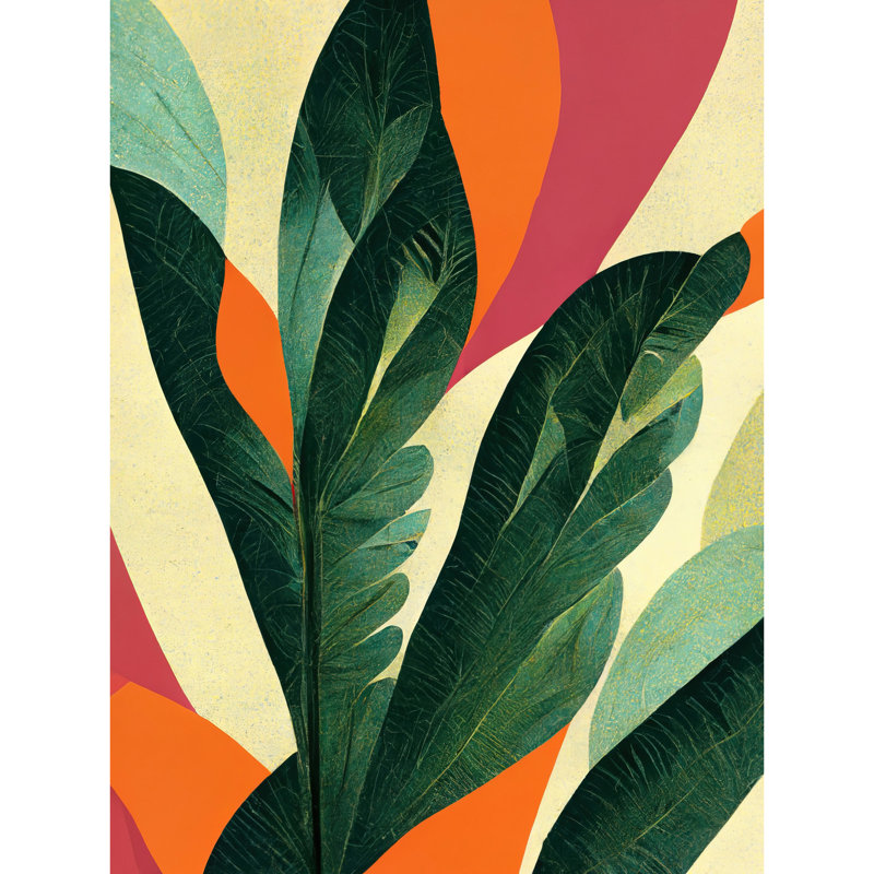Exotic Tropical Leaves Botanical - Print, Unframed, 40.5cm H x 30.5cm W