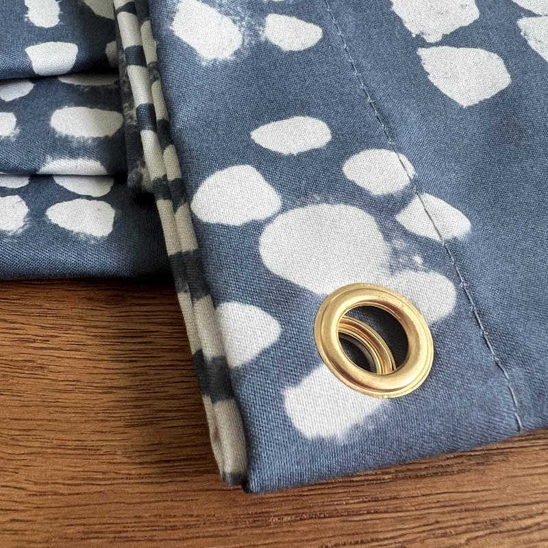 Rideau de douche bleu Shibori