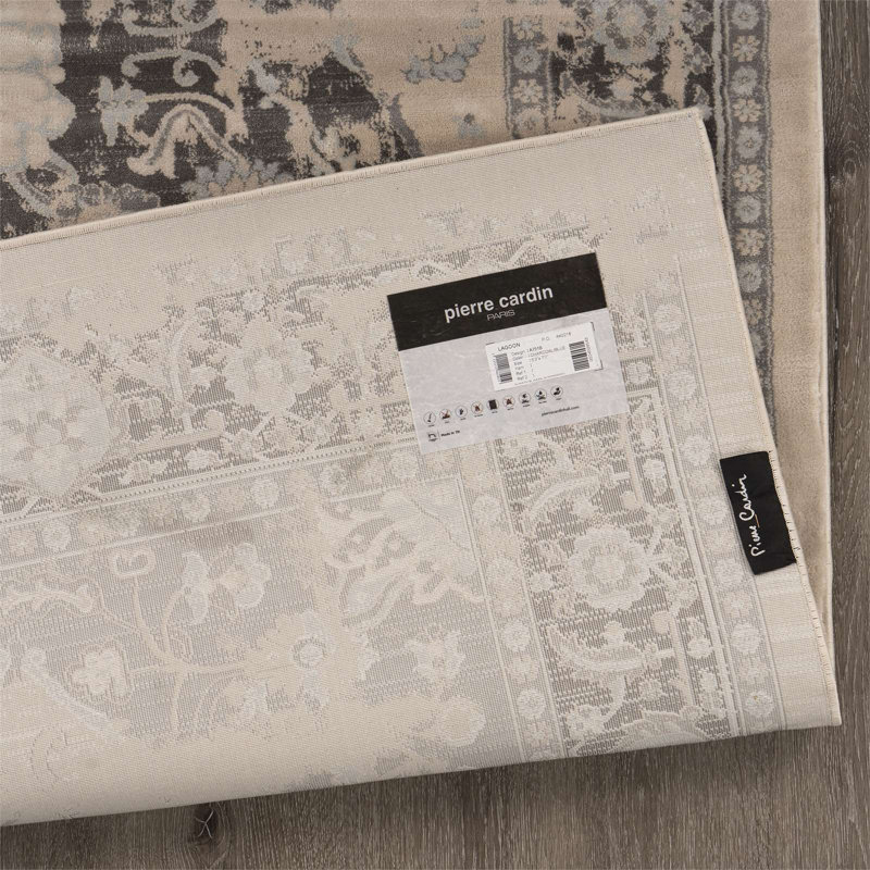 Tapis bleu à motif floral Rundle, Rectangle 8 pi x 10 pi