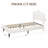 Twin Size Bed Frame PU Upholstered with Height Adjustable Mountain Design Headboard