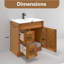 Base de meuble-lavabo 30 po avec armoire à tiroirs en érable Shaker